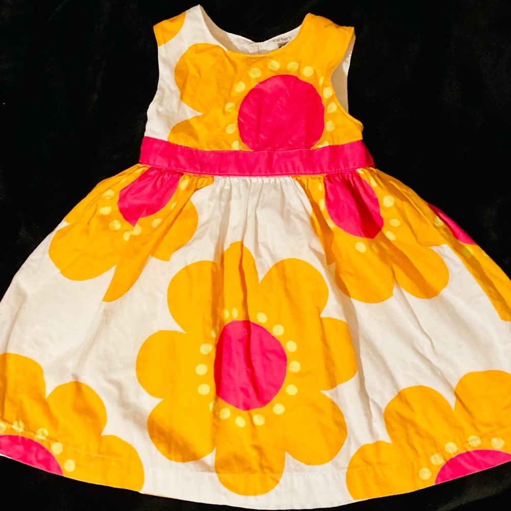 White orange and pink dress from Carter’s